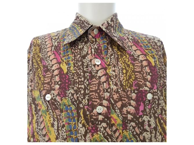 Autre Marque Camicia Needles Marrone Rosa Giallo - vista 5