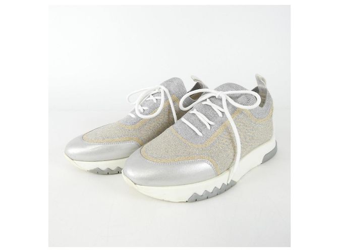 Hermès Sneakers Hermes 202159Z36.5 Argento D'oro - vista 3