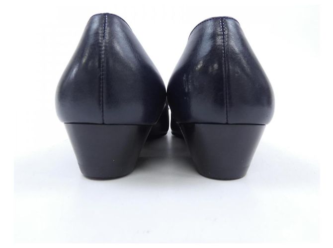 Vintage Pumps Salvatore Ferragamo Blau Marineblau - Ansicht 5