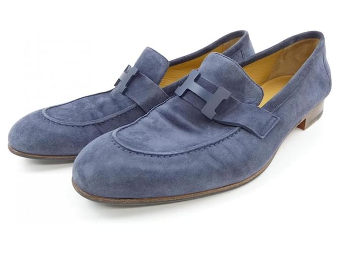 Hermès Sneakers in pelle Hermes 41 Blu Blu navy - vista 3