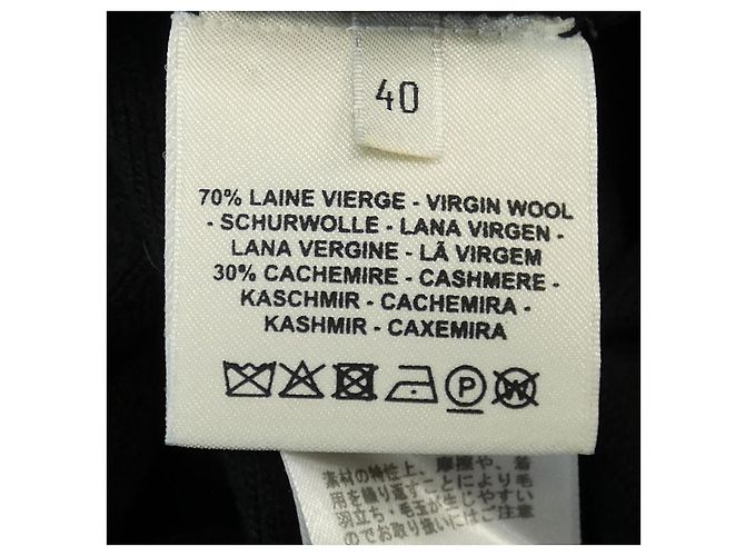 Hermès Hermes Kleid Kaschmir-Mischung Größe 40 Schwarz - Ansicht 3