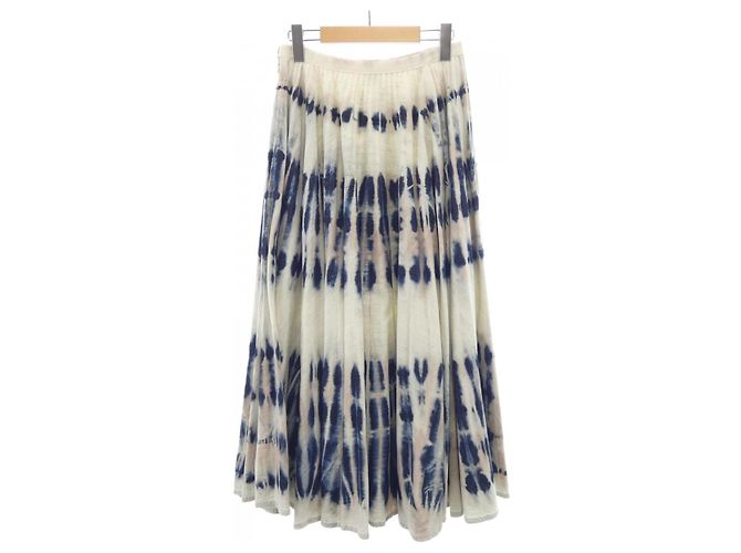 Falda Christian Dior Azul Beige - vista 2