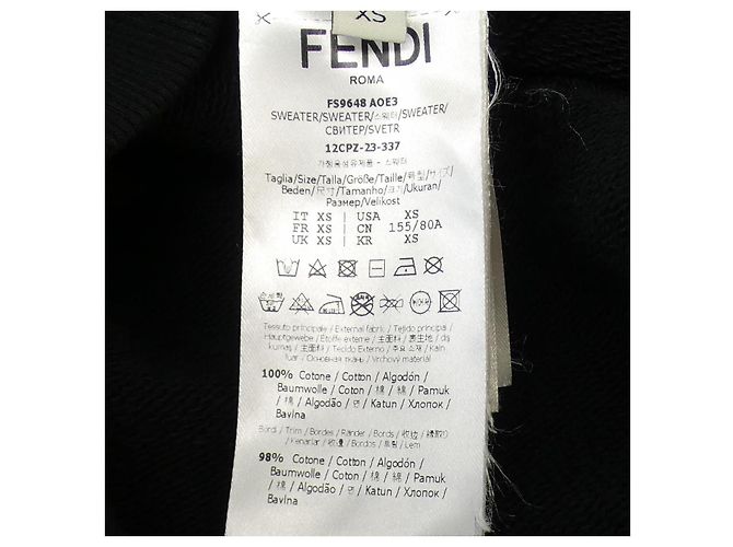 Sudadera Fendi Negro - vista 3