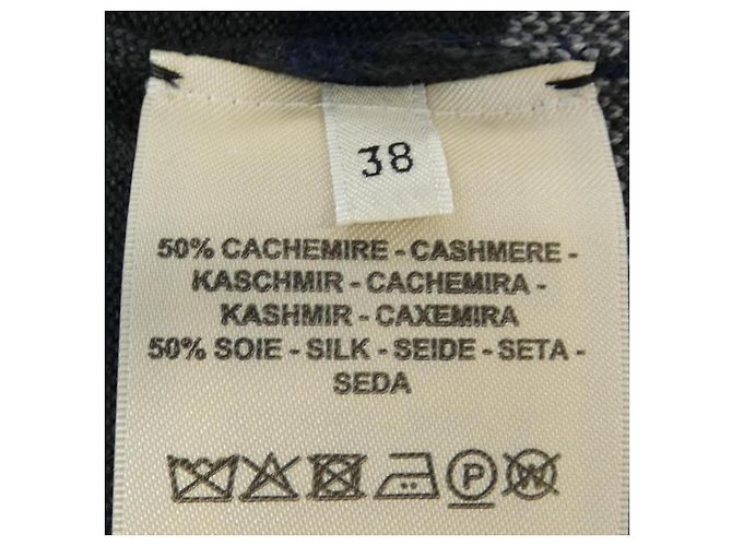 Hermès Cardigan in seta e cashmere Hermes Blu - vista 3