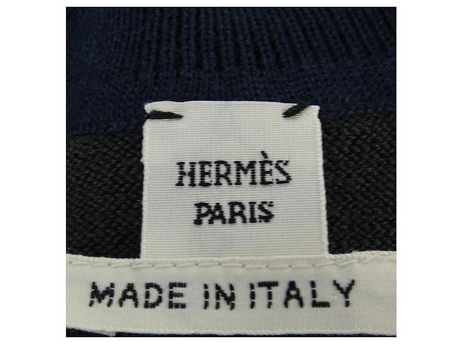 Hermès Cardigan in seta e cashmere Hermes Blu - vista 4