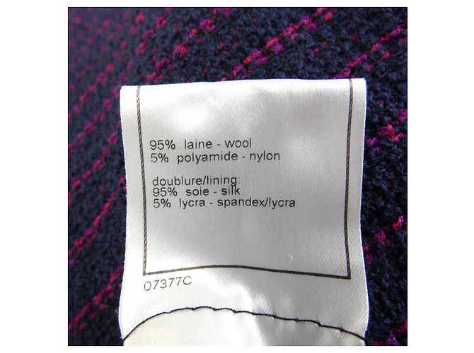 Timeless Giacca Chanel Rosa Blu Blu navy - vista 3