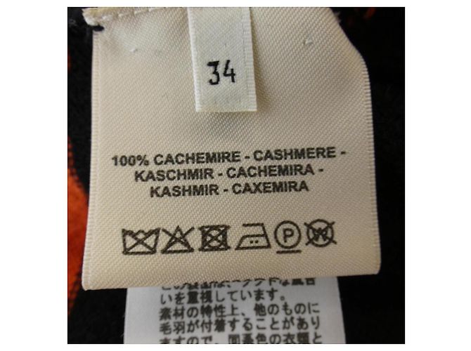 Hermès Hermes 3H2620DD Punto de cachemira 34 Negro Roja Beige - vista 3