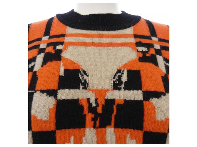 Hermès Hermes 3H2620DD Punto de cachemira 34 Negro Roja Beige - vista 5