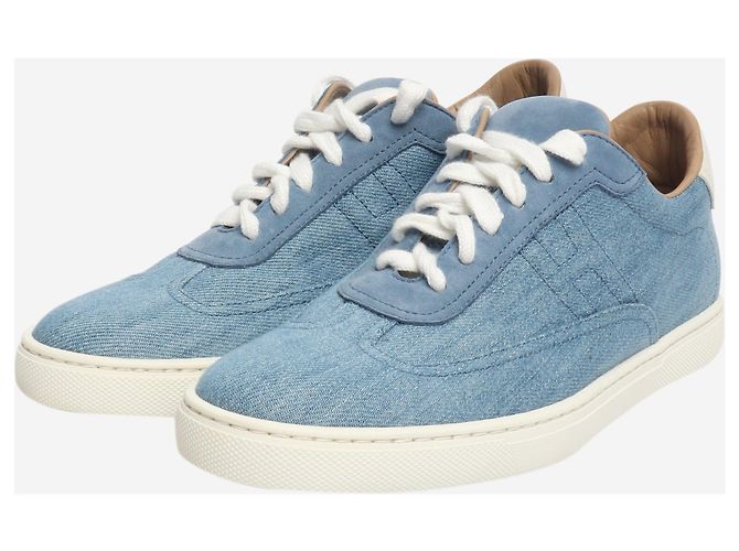 Hermès Blaue Denim-Sneaker - Größe EU 39.5 (UK 6.5) - Ansicht 2