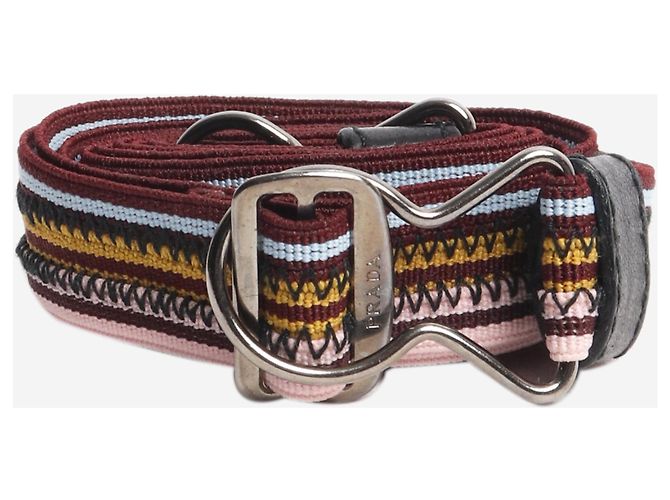 Prada Multi elasticated adjustable stripe belt Multiple colors - view 2