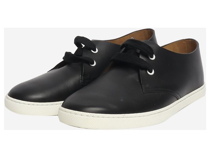 Hermès Schwarze Leder-Sneaker - Größe EU 39 (UK 6) - Ansicht 2