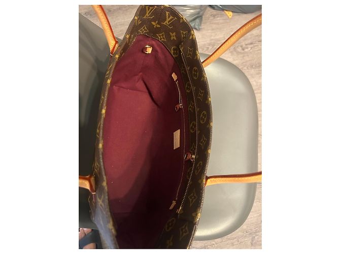 Borsa Tote Louis Vuitton Monogram Canvas Neverfull MM Marrone Monogramma - vista 10