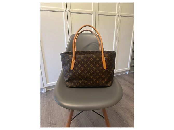Borsa Tote Louis Vuitton Monogram Canvas Neverfull MM Marrone Monogramma - vista 3