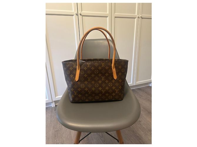 Borsa Tote Louis Vuitton Monogram Canvas Neverfull MM Marrone Monogramma - vista 4