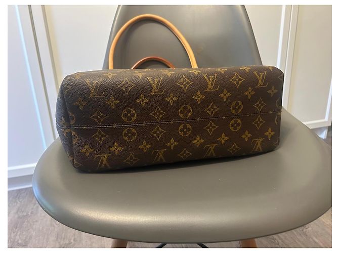 Borsa Tote Louis Vuitton Monogram Canvas Neverfull MM Marrone Monogramma - vista 5