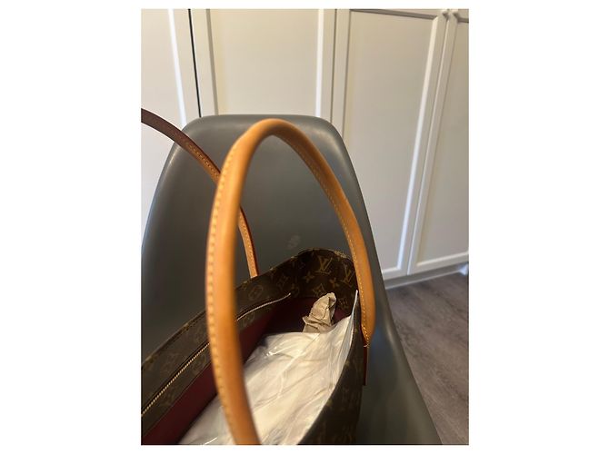 Borsa Tote Louis Vuitton Monogram Canvas Neverfull MM Marrone Monogramma - vista 9