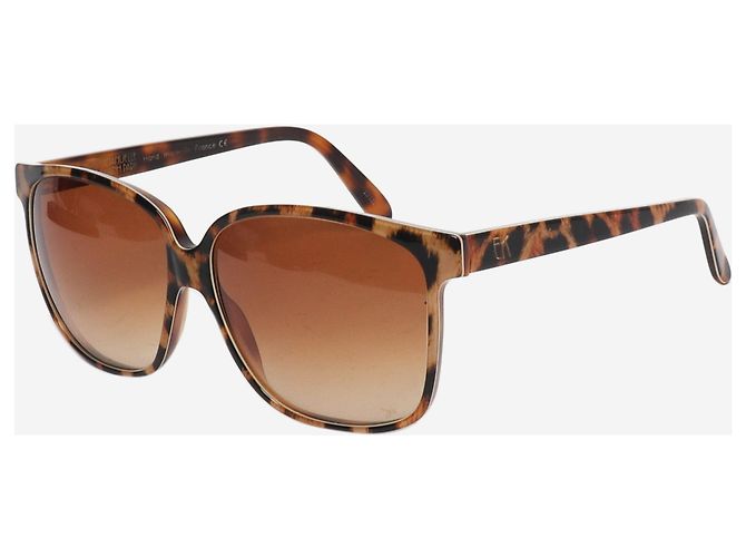 Emmanuelle Khanh Leopard-Sonnenbrille Braun - Ansicht 2