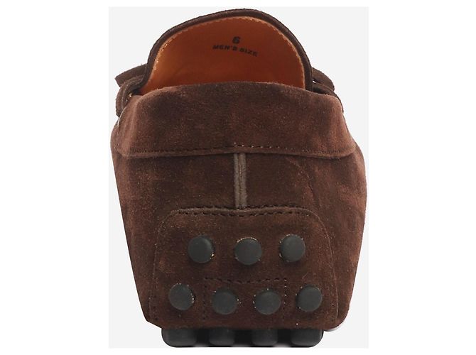 Tod's Mocassini Gommino in scamosciato marrone - taglia EU 39 - vista 3