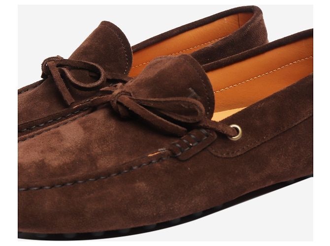 Tod's Mocassini Gommino in scamosciato marrone - taglia EU 39 - vista 4