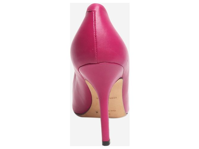 Emilio Pucci Spitze Pumps aus rosa Leder - Größe EU 38 Pink - Ansicht 3
