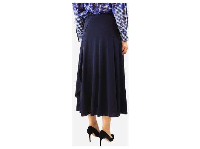Eres Navy Julieta wrap midi skirt - size M Azul marino - vista 3