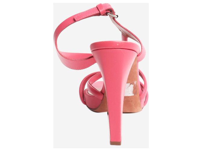 Philosophy Di Alberta Ferretti Rosa Leder Riemchen-Sandalen - Größe EU 38.5 Pink - Ansicht 3
