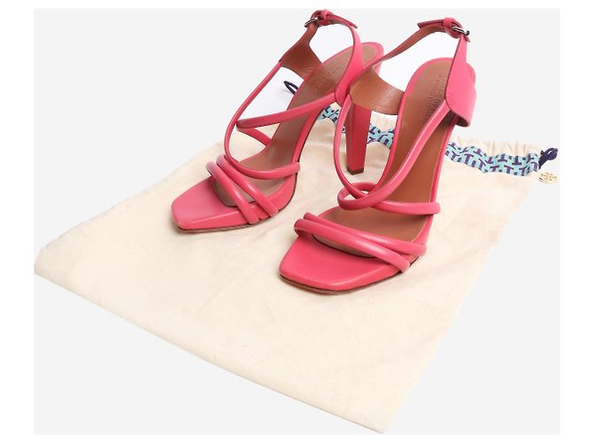 Philosophy Di Alberta Ferretti Rosa Leder Riemchen-Sandalen - Größe EU 38.5 Pink - Ansicht 6
