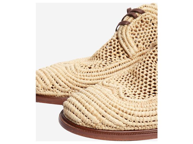 Robert Clergerie Neutral raffia woven mules - size EU 39 - view 3