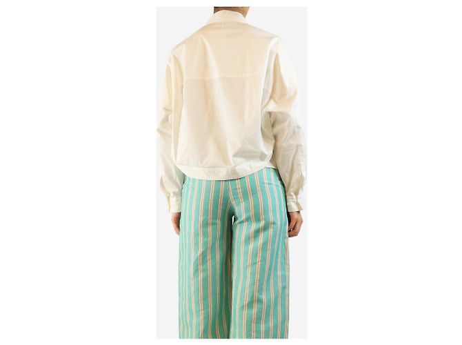 Lorena Antoniazzi Weißes Cropped-Hemd mit Tasche - Größe UK 8 - Ansicht 2