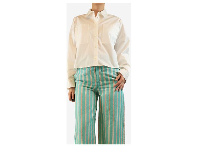Lorena Antoniazzi Weißes Cropped-Hemd mit Tasche - Größe UK 8 - Ansicht 3