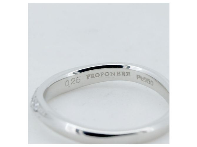 Autre Marque Proponere Tenelo Pt950 Diamond Ring Silber - Ansicht 4