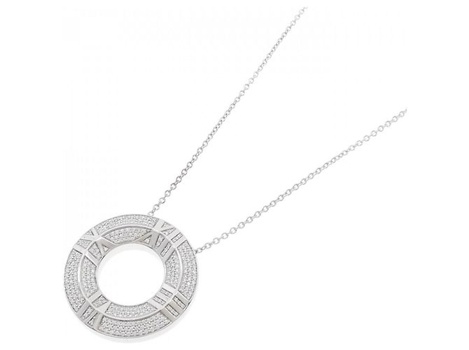 Tiffany & Co Collana Tiffany Atlas X Closed Circle 750 Oro Bianco e Diamanti Argento - vista 2