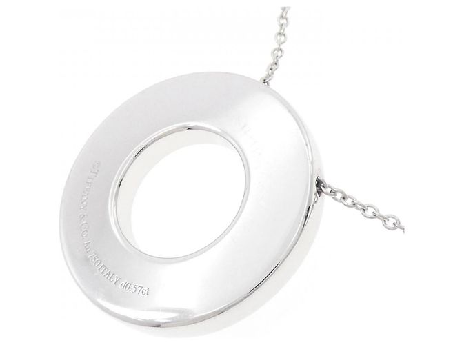 Tiffany & Co Collana Tiffany Atlas X Closed Circle 750 Oro Bianco e Diamanti Argento - vista 4
