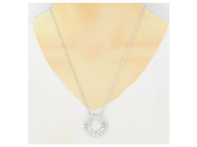 Tiffany & Co Collana Tiffany Atlas X Closed Circle 750 Oro Bianco e Diamanti Argento - vista 6