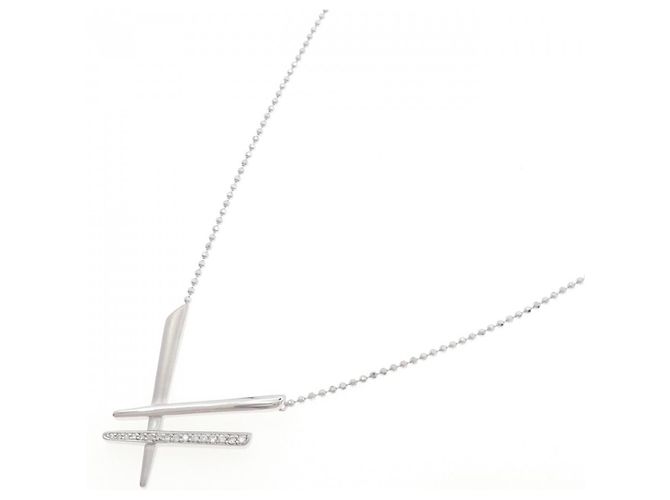 Autre Marque Collana in oro bianco Au750 e diamanti Argento - vista 2