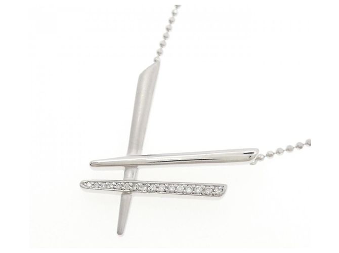 Autre Marque Collana in oro bianco Au750 e diamanti Argento - vista 3