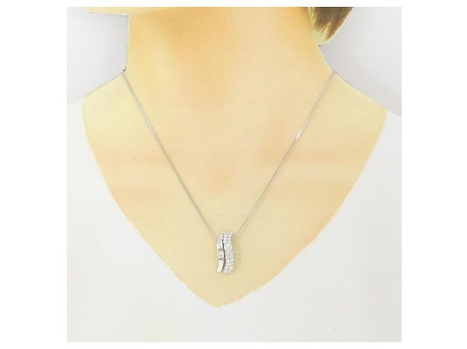 Autre Marque Collana in platino 950 e diamanti Ginza Tanaka Argento - vista 7