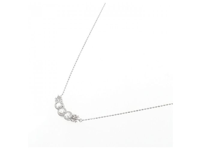 Autre Marque Collana Ribbon in Diamanti Au750 Argento - vista 2