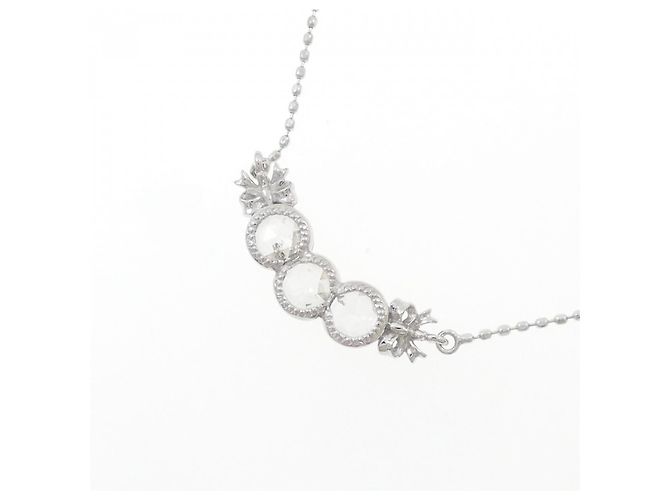 Autre Marque Collana Ribbon in Diamanti Au750 Argento - vista 3