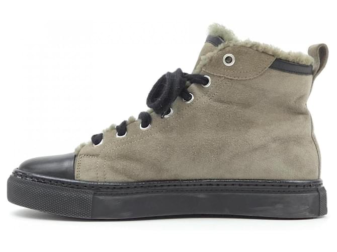 Hermès Hermes Shearling Sneaker Grün Khaki - Ansicht 2