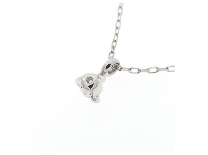 Autre Marque Platin 850 Solitär-Diamant-Halskette Silber - Ansicht 4