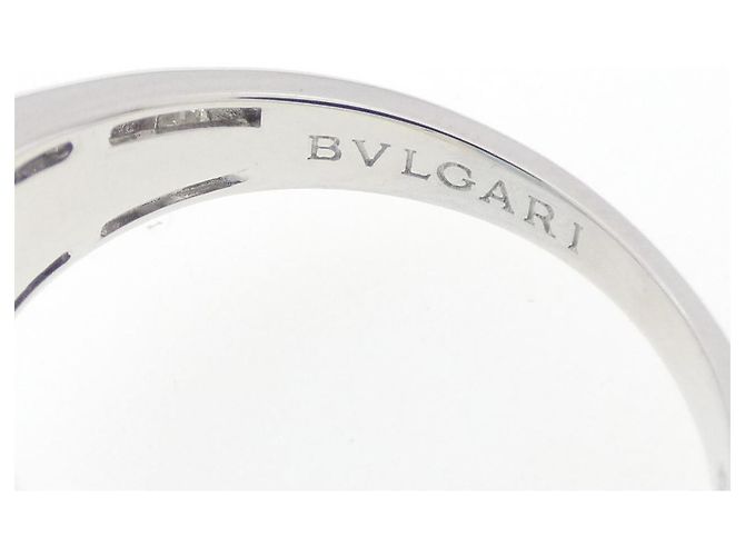 Bulgari Bvlgari Parentesi Cocktail 750 Weißgold Blauer Topas Diamant Ring Size 8 Silber - Ansicht 4