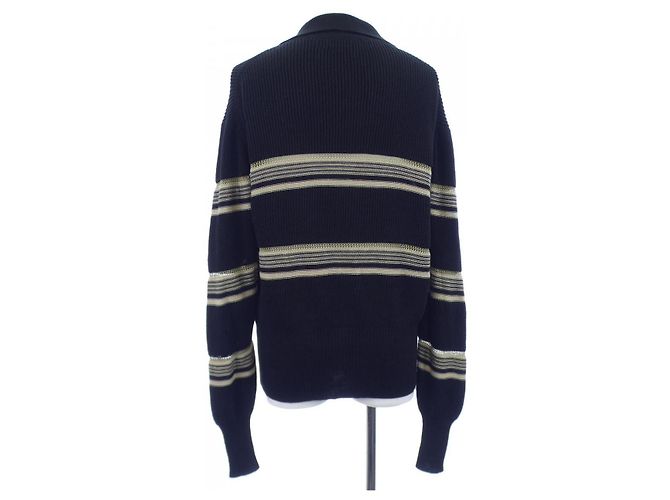 Autre Marque Shoop Wollstrickjacke Schwarz Beige - Ansicht 2