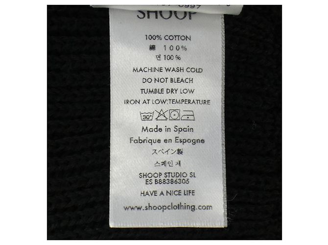 Autre Marque Shoop Wollstrickjacke Schwarz Beige - Ansicht 3