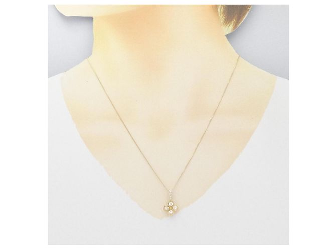Autre Marque Collana Fiore in Diamanti Au750 D'oro - vista 6