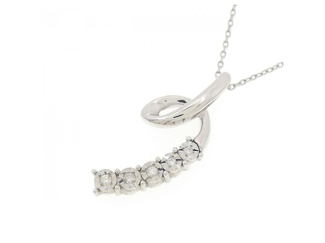 Autre Marque Collana in oro bianco 10K e diamanti Argento - vista 3