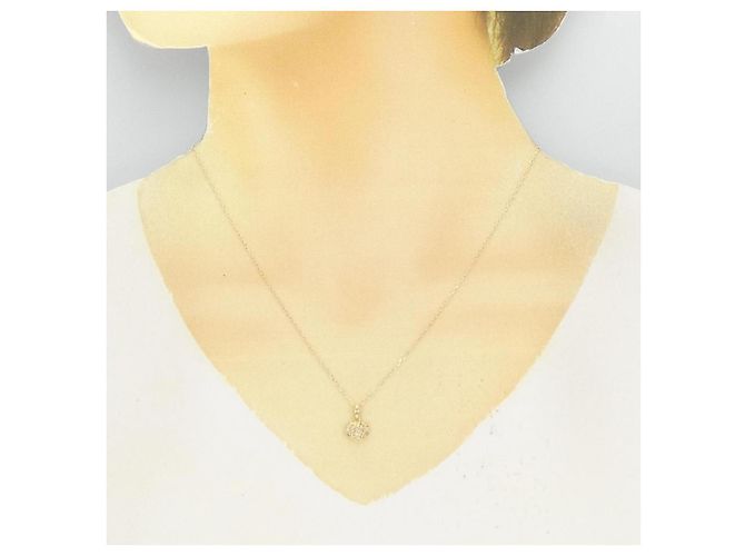 Autre Marque Colar de diamante Au750 Dourado - vista 6