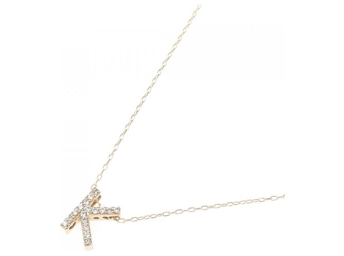 Autre Marque Au750 Diamant Initialen K Halskette Pink - Ansicht 2