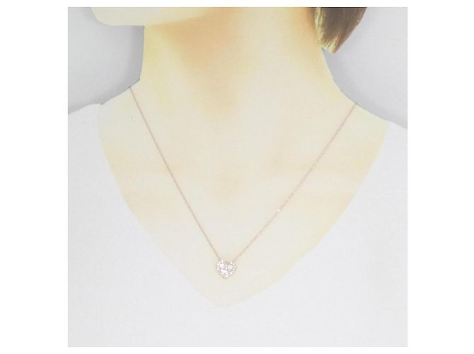 Autre Marque Collana Cuore di Diamante Au750 Rosa - vista 6