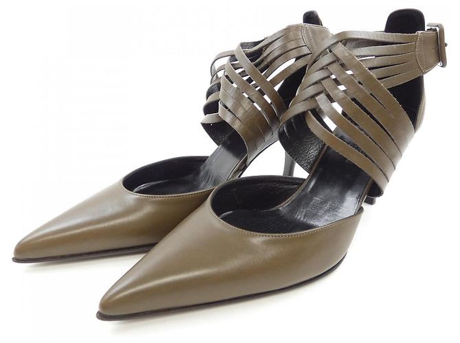 Hermès Hermes Leder Pumps 35.5 Grün Khaki - Ansicht 3